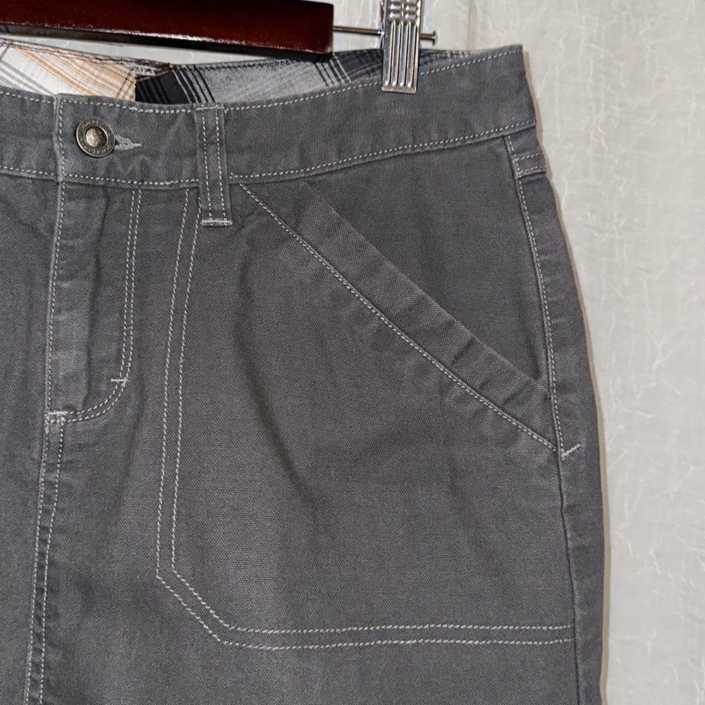 patagonia 6 Gray Mini Pencil Skirt 💯 Organic Cotton Plain Inner Details - Picture 5 of 15
